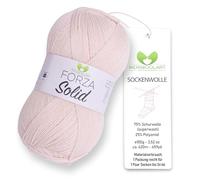 MeriWoolArt Sock Yarn, 75% Virgin Wool Superwash, 100g/420m, Purple, 4-Ply for Socks and Sweaters (Rose Orange-4633)