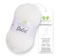 MeriWoolArt Sock Yarn, 75% Virgin Wool Superwash, 100g/420m, Purple, 4-Ply for Socks and Sweaters (White-4601)
