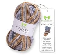 MeriWoolArt® Sock Yarn with 4 Threads - 100g Merino Wool Yarn for Knitting & Crocheting, 75% Virgin Wool (superwash), 25% Polyamide, 420m - Ideal for Socks for Men and Women, Sweaters & Cardigans 2605