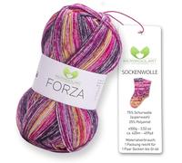 MeriWoolArt® Sock Yarn with 4 Threads - 100g Merino Wool Yarn for Knitting & Crocheting, 75% Virgin Wool (superwash), 25% Polyamide, 420m - Ideal for Socks for Men and Women, Pullovers & Cardigans