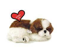 MERKUR Perfect Petzzz - Original Shih Tzu, Realistic, Lifelike Stuffed Interactive Pet Toy, Companion Dog with 100% Handcrafted Synthetic Fur