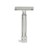 MERKUR Safety Razor 34C Compact Handle Matte Chrome Three-Piece Razor with Straight Cut Closed Comb Ideal for Wet Shaving Die-Cast Zinc Brass Handle Made in Germany