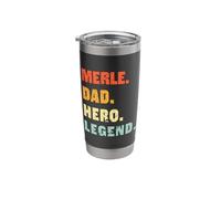 Merle Dad Hero Legend Personalized Custom Name Fathers Day Stainless Steel Insulated Tumbler