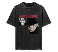 Merle Haggard I Am What I Am Mens Black T-Shirt Top Unisex Tee XXL