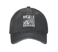 ATOurDealss Merle Haggard Washed Baseball Cap, Classic and Fashionable Unisex Adult Vintage Washed Denim Adjustable Baseball Cap