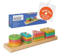 Merle Toys® First Geometric Peg Game for Ages 18 Months, 2 Years - Wooden Shape Sorting Game, Montessori Toy, Children's Toy, Wooden Toy, Motor Skills Toy, Educational Toy