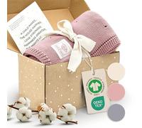 Merle Toys® Premium Cotton Baby Blanket for Newborn Soft, GOTS & OEKO-TEX Certified, 100% Organic Cellular Blankets Baby, Breathable Knitted Newborn Blanket, Cozy All-Season Comfort, Cherry Pink