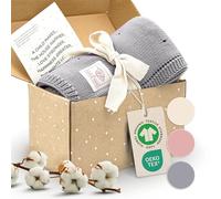 Merle Toys® Premium Cotton Baby Blanket for Newborn Soft, GOTS & OEKO-TEX Certified, 100% Organic Cellular Blankets Baby, Breathable Knitted Newborn Blanket, Cozy All-Season Comfort, Elephant Grey