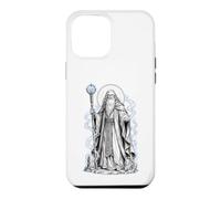 Merlin Arthurian Wizard Sacred Magic Fantasy Line Art Case for iPhone 12 Pro Max