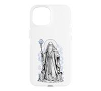 Merlin Arthurian Wizard Sacred Magic Fantasy Line Art Case for iPhone 15