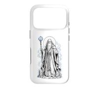 Merlin Arthurian Wizard Sacred Magic Fantasy Line Art Case for iPhone 17 Pro