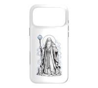 Merlin Arthurian Wizard Sacred Magic Fantasy Line Art Case for iPhone 17 Pro Max