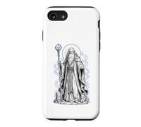 Merlin Arthurian Wizard Sacred Magic Fantasy Line Art Case for iPhone SE (2020) / 7/8