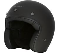 Merlin Blackbird Logo Jet Helmet, black, size L for Men