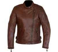 Merlin Bristol D3O Cafe Ladies Motorcycle Leather Jacket, brown, size XS
