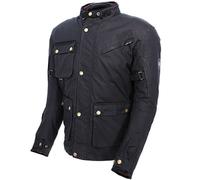Merlin Expedition Motorcycle Waxed Jacket, black, size S for Men