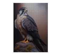 Merlin Falcon Oil Paint Vivid Jigsaw Puzzle for Adults, 300 PCS
