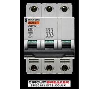 MERLIN GERIN 20 AMP TYPE C 10kA TRIPLE POLE MCB CIRCUIT BREAKER C60HC 25674