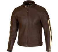 Merlin Icon D3O Leather Motorcycle Motorbike Jacket - Brown / Cream