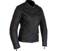 Merlin Bristol D3O Cafe Ladies Motorcycle Leather Jacket, black, size M for Men