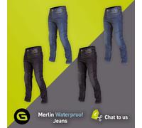 Merlin Mason Waterproof Short Motorcycle Jeans - Dark Blue
