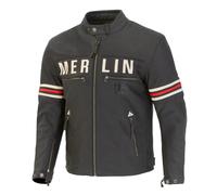 Merlin Revival D3O Leather Motorcycle Jacket CE Bike Black White Vintage