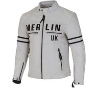 Merlin Revival D3O perforated Motorcycle Leather Jacket, white, size 44