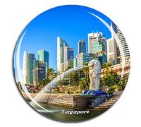 Merlion Gardens by the Bay Singapore Fridge Magnet 3D Crystal Glass Tourist City Travel Souvenir Collection Gift Strong Refrigerator Sticker