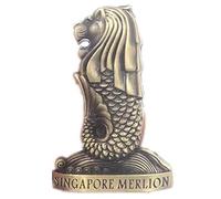 Merlion Singapore Fridge Magnet World City 3D Metal Strong Souvenir Tourist Gift Chinese Magnet Hand Made Craft Creative Home and Kitchen Decoration Magnetic Sticker (Singapore)