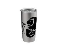 Merlion Vintage Distressed Style Design Stainless Steel Insulated Tumbler