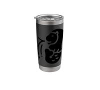 Merlion Vintage Distressed Style Design Stainless Steel Insulated Tumbler
