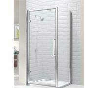 Merlyn 8 Series Side Panel, 900mm Wide, Chrome Frame, 8mm Glass