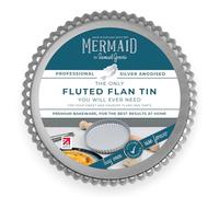 Mermaid Samuel Groves 1817 Fluted Flan Silver Anodised Loose Base (10")