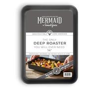 Mermaid 14" Hard-Anodised Deep Roasting Tray 37×27 cm - Heavy-Duty Aluminium Roasting Dish/Pan, Naturally Non-Stick, Oven Safe to 260 °C, UK-Made to Last a Lifetime by Samuel Groves