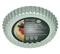 Mermaid Samuel Groves 1817 Fluted Flan Silver Anodised Loose Base (6")