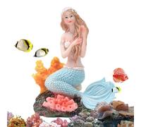 Mermaid Aquarium Ornament Accessories - for Resin Statues Artificial, Versatile, 6 Styles DIY, Desk Theme Themed Decoration | Multipurpose Outdoor Indoor Utility