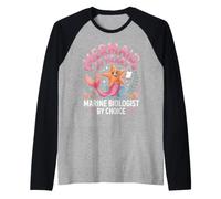 Mermaid at Heart Marine Biologist by Choice Starfish Raglan Baseball Tee