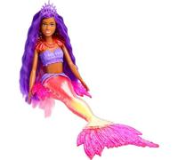 Mermaid Barbie 'Brooklyn' Doll with Phoenix Pet and Accessories, Mermaid Toys with Interchangeable Fins - HHG53