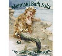 Mermaid Bath Salt Vintage Metal Tin Sign Wall Plaque Wall Decor 12x8 Inches
