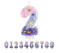 Mermaid Birthday Cake Decorations Number Candles for Little Mermaid Cake Number 4 Candle for Mermaid Party Girl's 4st Birthday Mermaid Cake Topper Number Candles for Cakes Number (1)