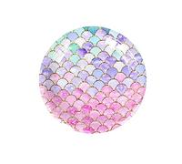 Mermaid Birthday Decorations,32 Pack Paper Plates for Baby Shower Party Supplies Mermaid Under the Sea Theme Party Disposable Dinnerware Plates for Mermaids Princess Birthday Party (7 Inch)