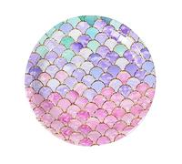 Mermaid Birthday Decorations,32 Pack Paper Plates for Baby Shower Party Supplies Mermaid Under the Sea Theme Party Disposable Dinnerware Plates for Mermaids Princess Birthday Party (9 Inch)