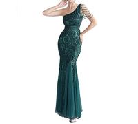 Mermaid Bridesmaid Dresses for Wedding, Evening Cocktail Long Dress for Women, Single Shoulder Formal Maxi Long Party Dress