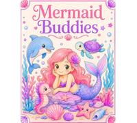 Mermaid Buddies Coloring Book for Kids Ages 4-10: Elegant Minimalist Mermaid Illustrations for Relaxation and Stress Relief | Cute Sea Creatures for Teens