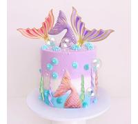 Mermaid Cake Topper Under the Sea Cake Decoration Seashell Cake Topper Mermaid Tail Cake Toppers Mermaid Party Supplies