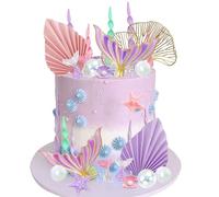 Mermaid Cake Toppers Under the Sea Mermaid Tail Cake Decorations for Birthday Baby Shower Party Supplies (Style 3)