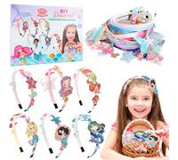 Mermaid Children's Kids Headband Kit, Suitable for Girls Over 3 Years Old. Creative Craft Kit, DIY Headband Making Kit for Girls, Birthday Gift for Girls, Gift Toy Set for Girls