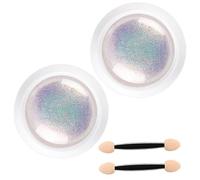 Mermaid Chrome Nail Powder, 2PCS 0.3g Nail Chrome Powder with Sponge Stick, DIY Pearl Nails Powders for Gel Polish Naisl Art Decoration