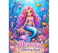 Mermaid Coloring Book: 20 Fun Underwater Coloring Pages for Kids Ages 4-8