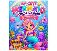 Mermaid Coloring Book - Bold and Easy: Cute Mermaid Coloring Book for Kids